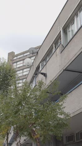 Vertical-Video-Of-Inner-City-Housing-Development-With-High-Rise-Tower-Block-In-London-UK-1